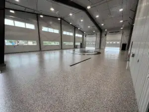 Warehouse and Shop Epoxy Floor for Tree Works Ltd.