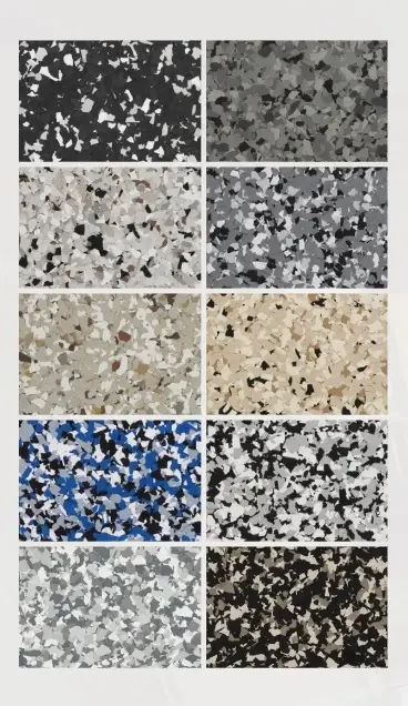 Flake Epoxy Colour Options – Top Coat Epoxy