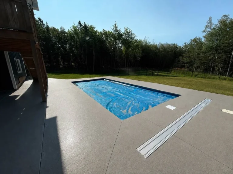 Sandhill quartz pool deck - completed floor by Top Coat Epoxy