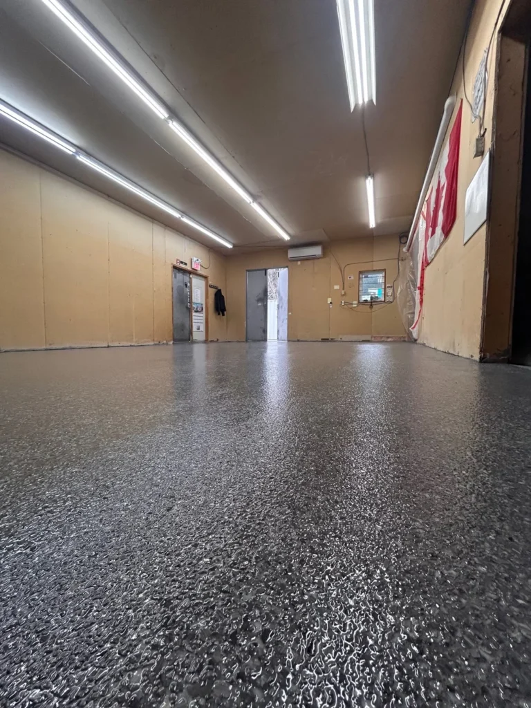 Basalt Stone flake warehouse floor for Tall Ships Trading Company in Halifax